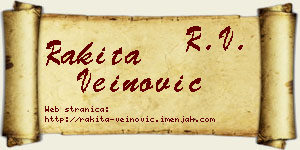 Rakita Veinović vizit kartica